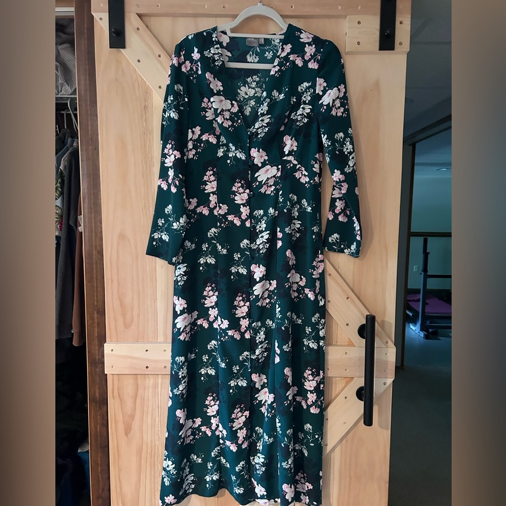 ASOS Long Sleeve Button Down Maxi Dress